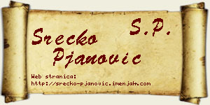 Srećko Pjanović vizit kartica